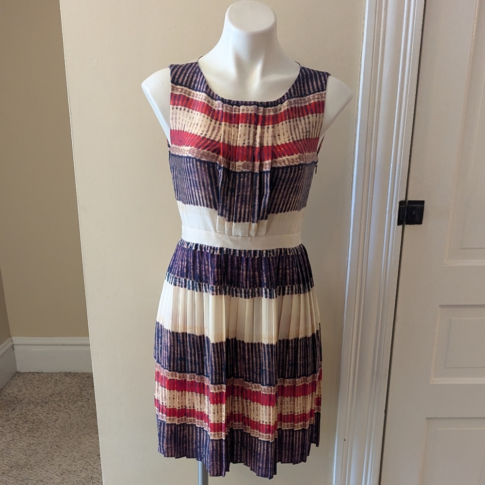 Rachel Rachel Roy muted red white and blue dress size 0